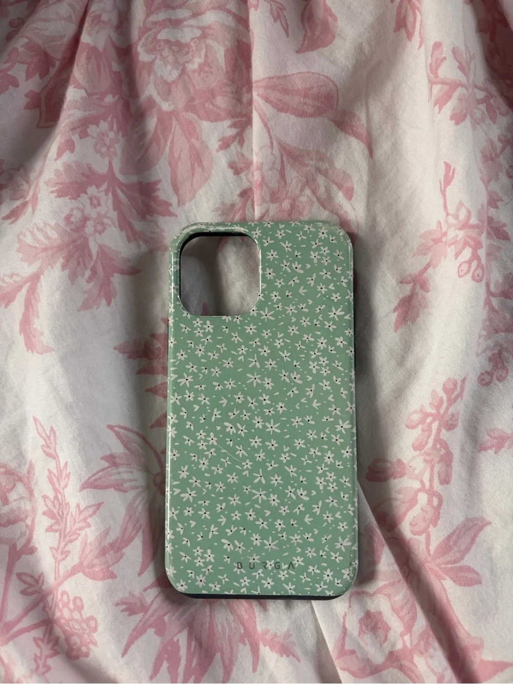 Green Floral Pattern Phone Case - Fits iPhone 13/14
